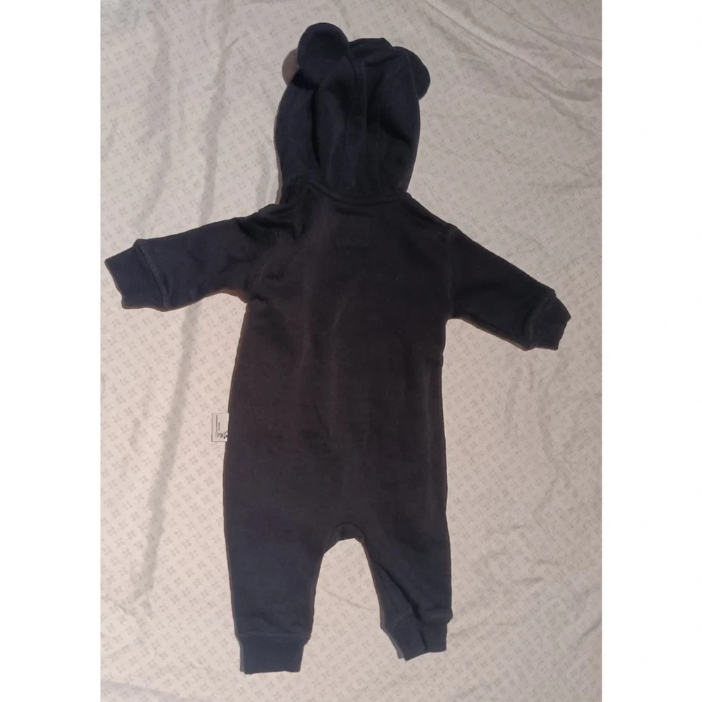 Infant Baby Gap Unisex Mickey Mouse Romper Outfit 3‑6 Months Hood w/ Ears Disney